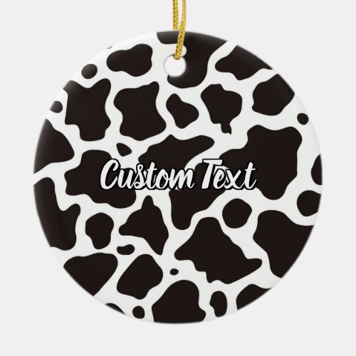Cow Pattern Ceramic Ornament