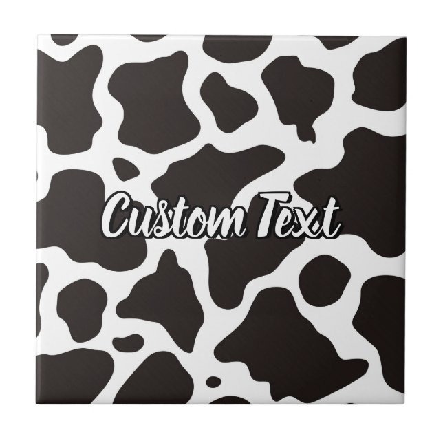 Cow Pattern Ceramic Tile (Front)