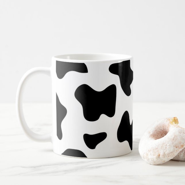 Cow Pattern Coffee Mug (With Donut)