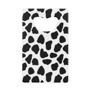 Cow pattern credit card bottle opener