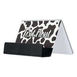 Cow Pattern Desk Business Card Holder