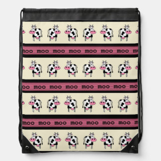 Cow Pattern Drawstring Bag
