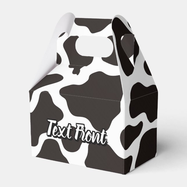 Cow Pattern Favor Box (Front Side)