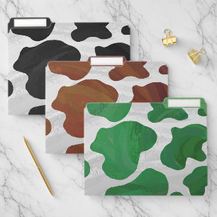 Cow Pattern File Folders
