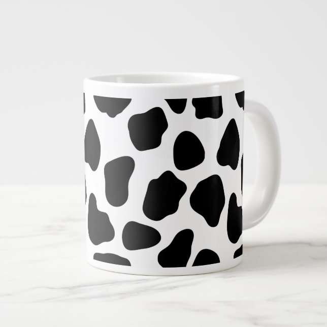 Cow pattern giant coffee mug (Front Right)