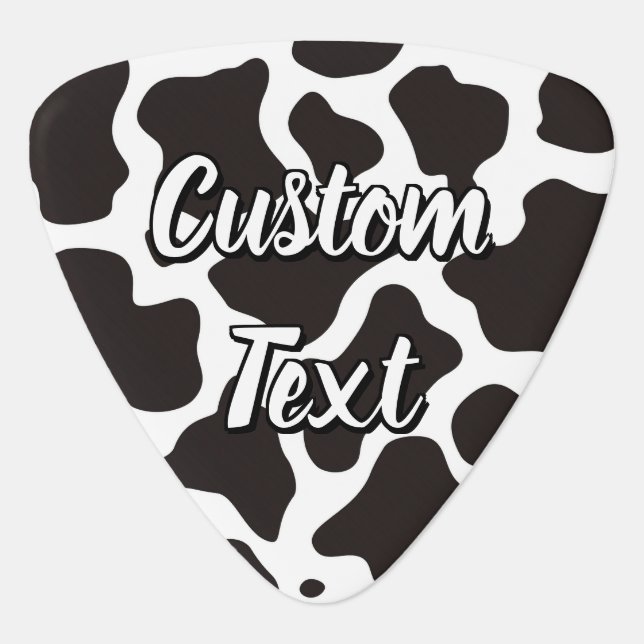 Cow Pattern Guitar Pick (Front)