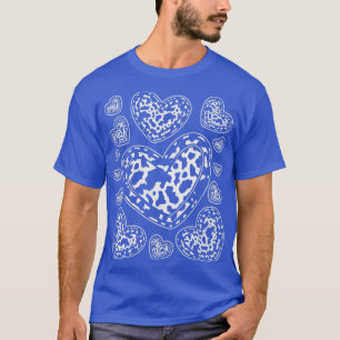 Cow Pattern Hearts Animal Print Cow T-Shirt