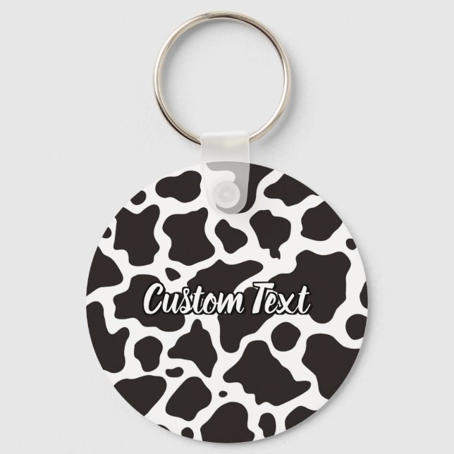 Cow Pattern Keychain (Front)