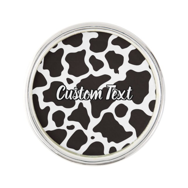 Cow Pattern Lapel Pin (Front)