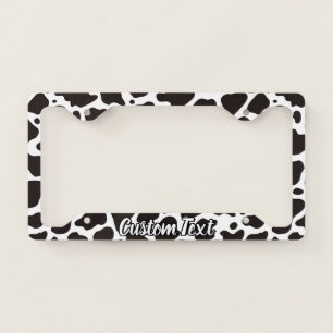 Cow Pattern License Plate Frame