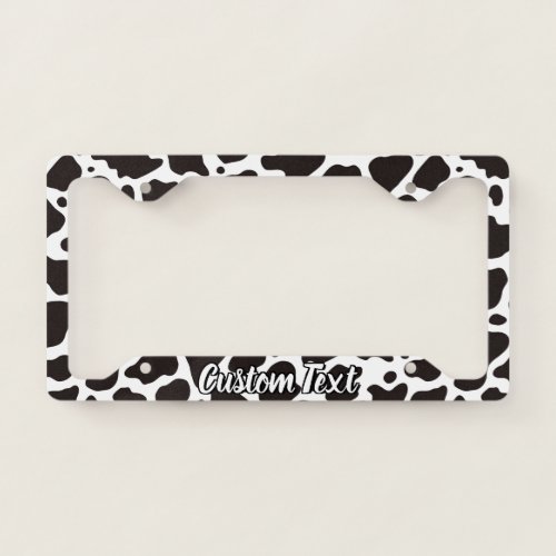 Cow Pattern License Plate Frame