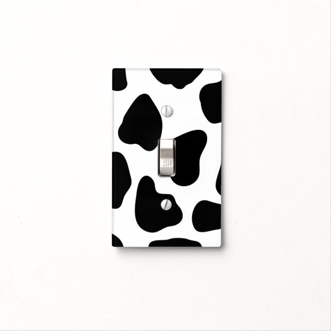 Cow pattern light switch cover (In Situ)