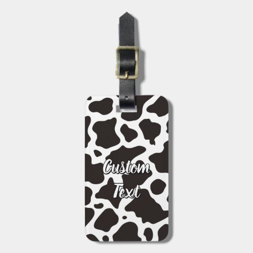Cow Pattern Luggage Tag