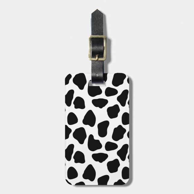 Cow pattern luggage tag (Front Vertical)