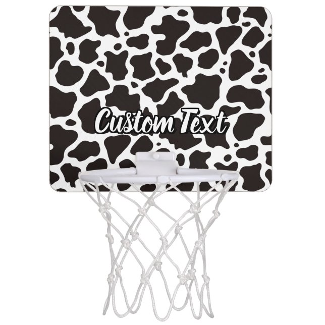 Cow Pattern Mini Basketball Hoop (Front)