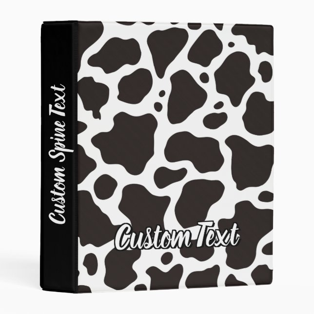 Cow Pattern Mini Binder (Front/Spine)