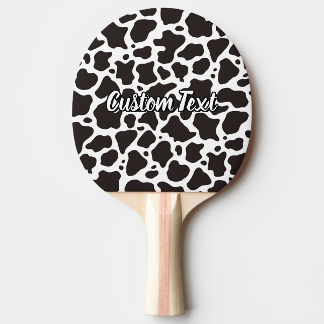 Cow Pattern Ping-Pong Paddle (Front)