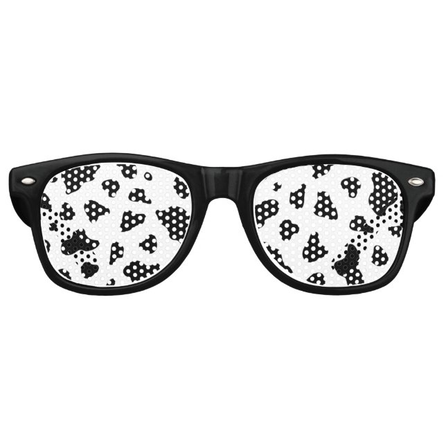 Cow Pattern Print  Retro Sunglasses (Front)
