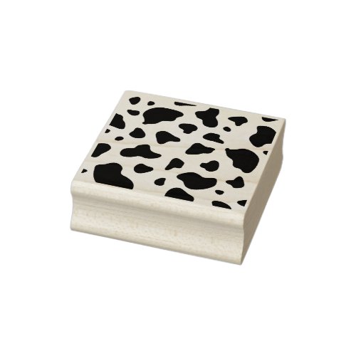 Cow Pattern Print Wood Art Stamp