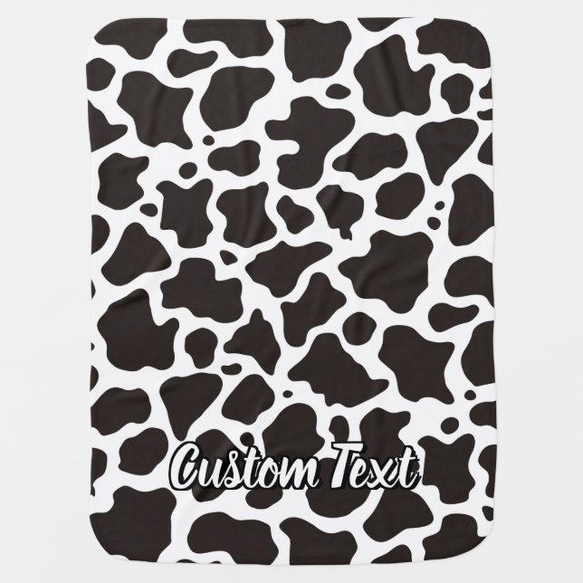 Cow Pattern Receiving Blanket (Front)