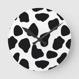 Cow pattern round clock