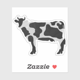 Cow pattern silhouette sticker