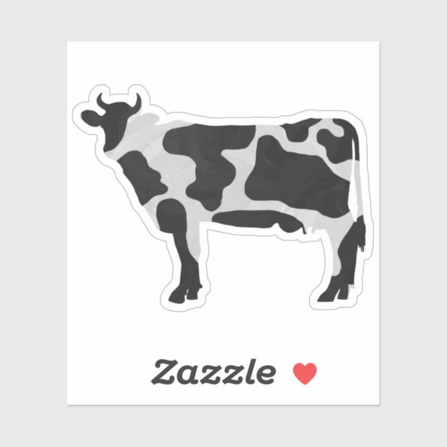 Cow pattern silhouette sticker (Sheet)