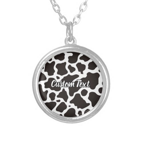 Cow Pattern Silver Plated Necklace