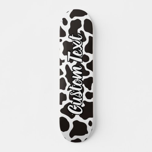 Cow Pattern Skateboard Deck