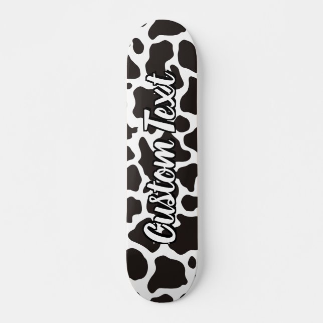 Cow Pattern Skateboard Deck (Front)