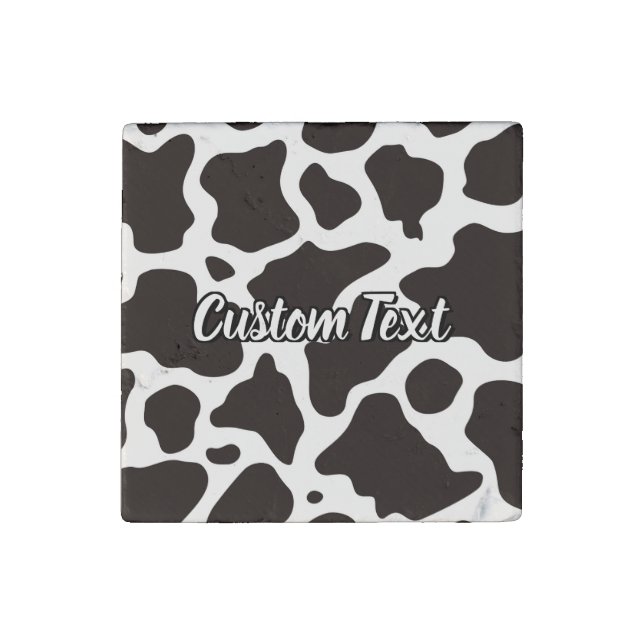 Cow Pattern Stone Magnet (Front)