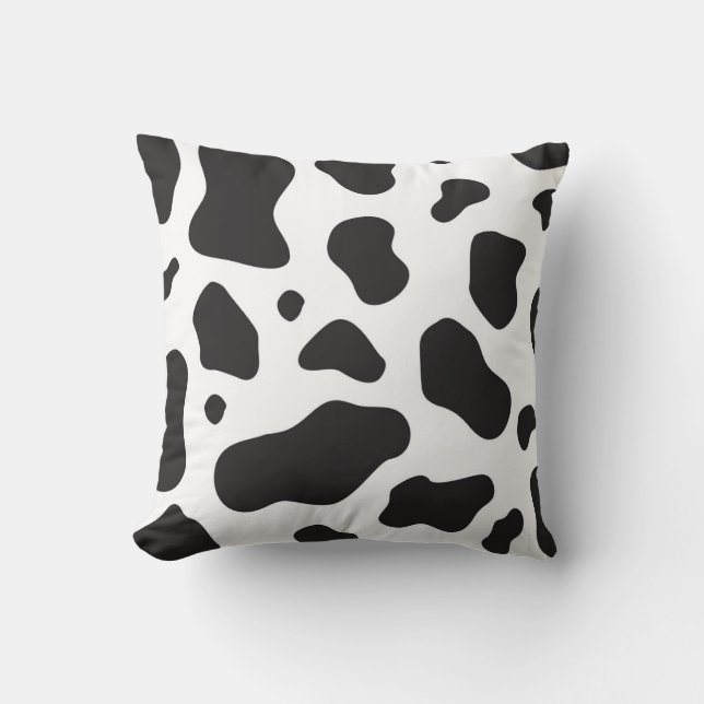 Cow Pattern Throw Pillow (Front)