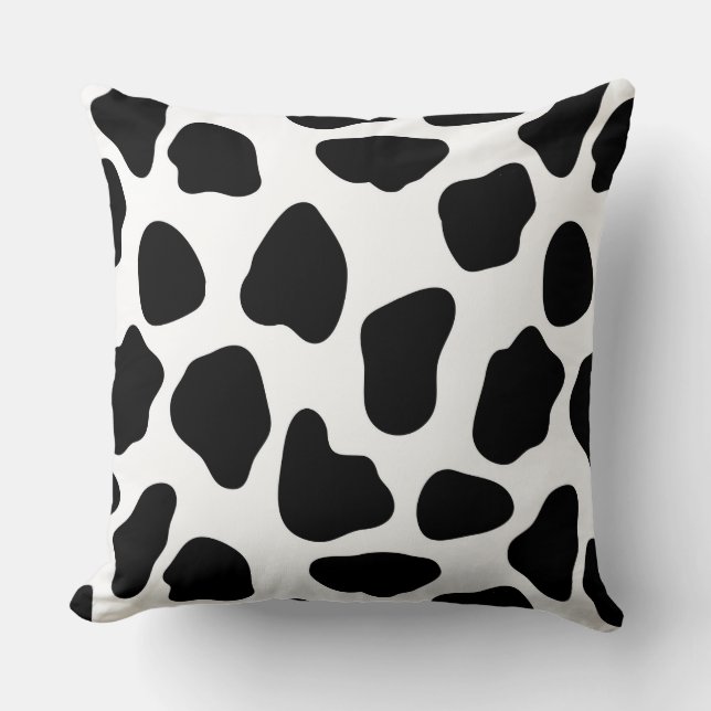 Cow pattern throw pillow (Front)