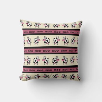 Cow Pattern Throw Pillow by houseme at Zazzle