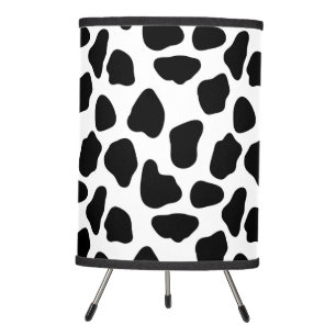 Cow pattern tripod lamp