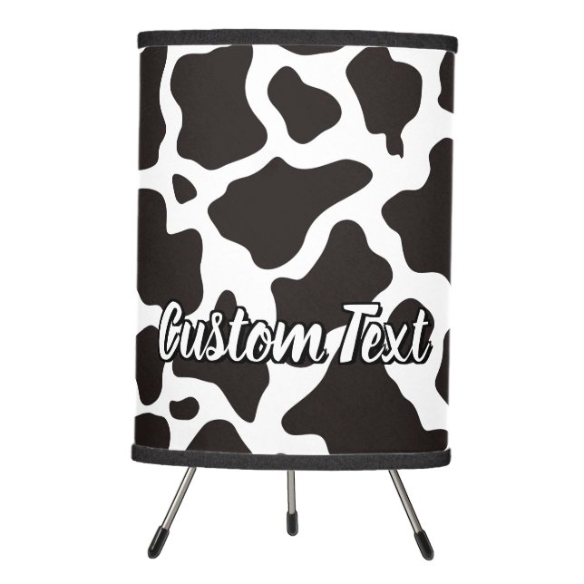 Cow Pattern Tripod Lamp (Front)