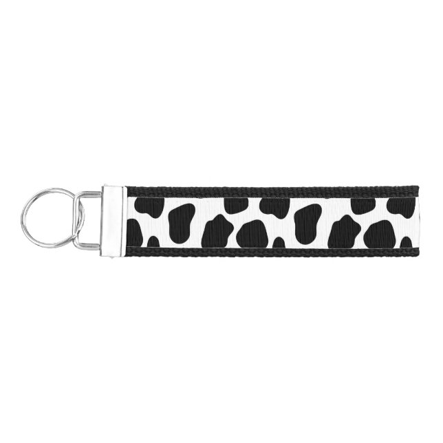 Cow pattern wrist keychain (Keys on Left)