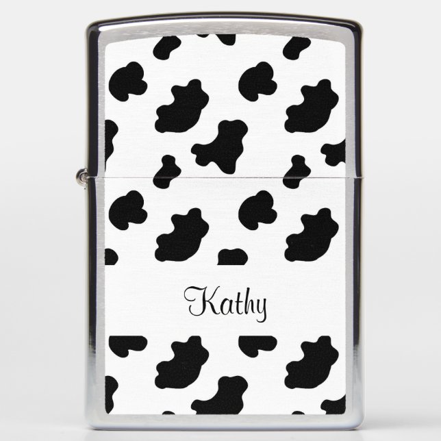 Cow Pattern Zippo Lighter (Front)
