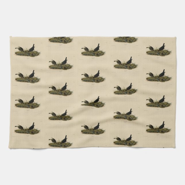 Cow-pen Bird (Cowbird) Audubon's Birds of America Kitchen Towel (Horizontal)