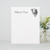 COW: PENCIL: FARM: LETTERHEAD (Standing Front)