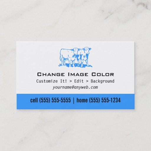 Customizable Cow - Personal Business Card