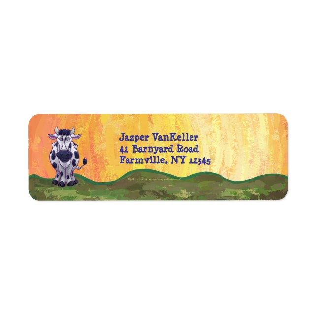 Cow Personalized Address Labels (Front)