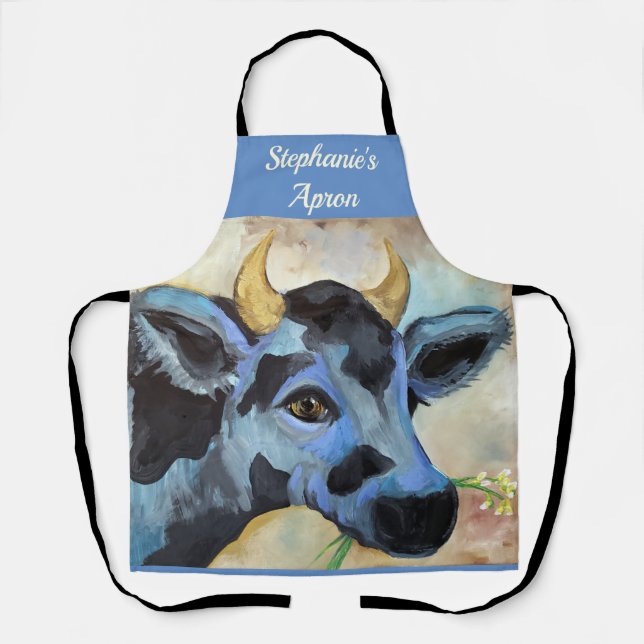 Cow Personalized Apron (Front)