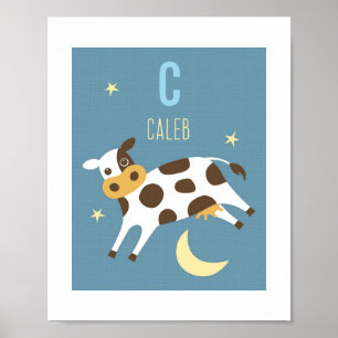 Cow Personalized Nursery Poster Print