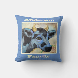 Cow Personalized Throw Pillow