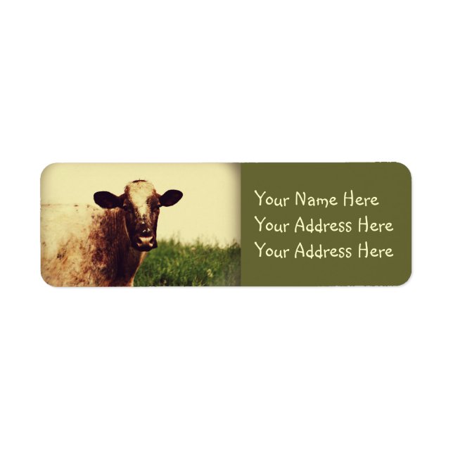 Cow Photo Label (Front)