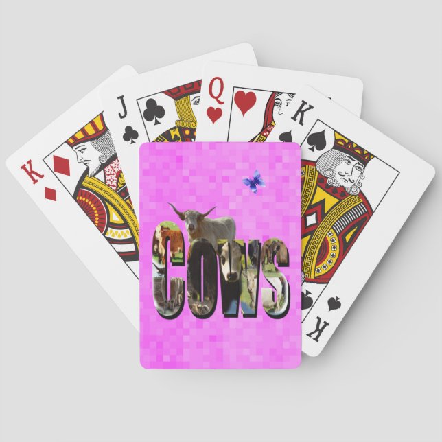 Cow Picture Logo With Highland Cow,   Poker Cards (Back)