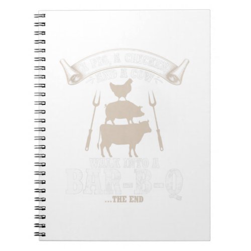 Cow Pig And Chicken Funny Bbq Farmers Gift For Jok Notebook