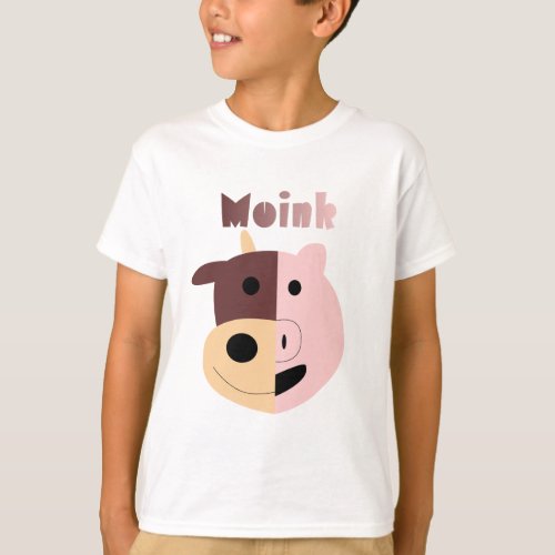 Cow  Pig  Moink kids tshirt
