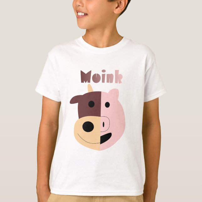 Cow + Pig = Moink kids tshirt (Front)